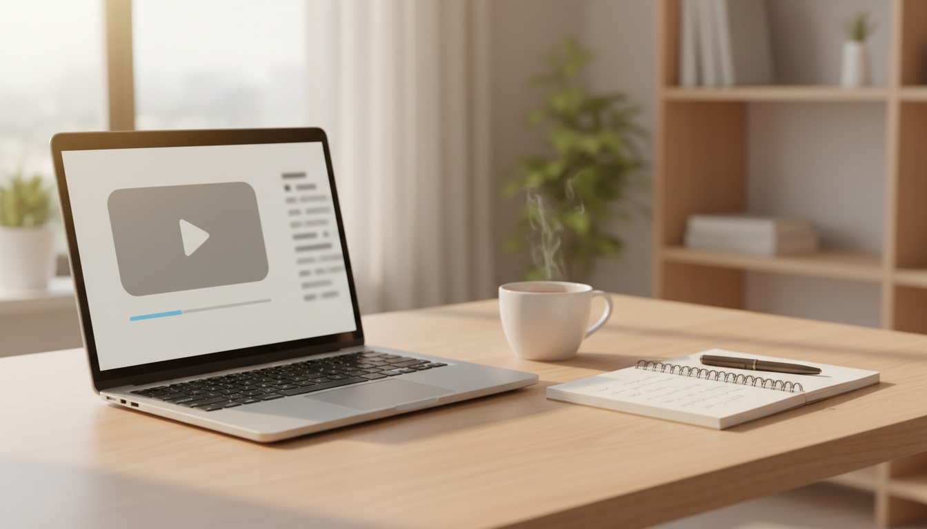 Online kurz WordPressu na notebooku